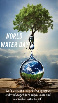 World water Day template 2025 Instagram-verhaal