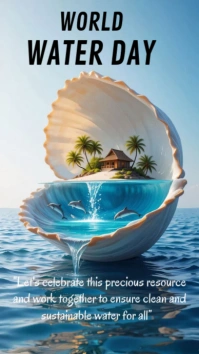 World water Day template 2025 Instagram-verhaal