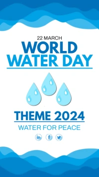 World Water Day Template เรื่องราวบน Instagram