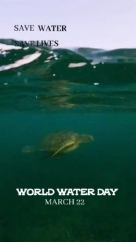 World Water Day Video Template Digital Display (9:16)