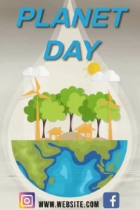 WORLD WATER EARTH SOCIAL MEDIA TEMPLATE Affiche