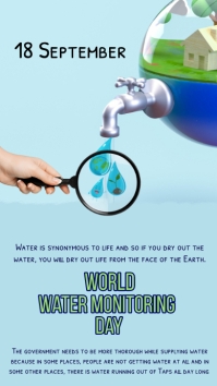 world water monitoring day,water monitoring Indaba yaku-Instagram template