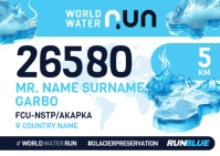 World Water Run Bib Template Postcard