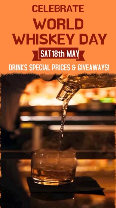 Whiskey Posts World Whiskey Day Celebration Post Template | PosterMyWall