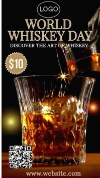 World Whiskey Day Flyer – Elegant Whiskey Tasting Night Poster Template” Instagram Story
