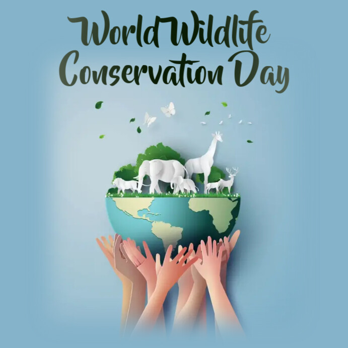 World Wildlife Conservation Day Сообщение Instagram template