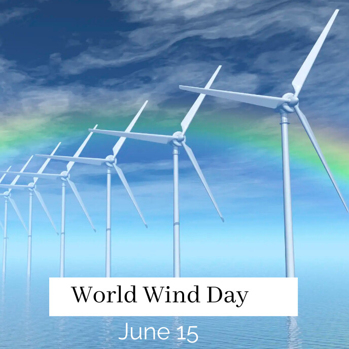 World wind day Album Cover template