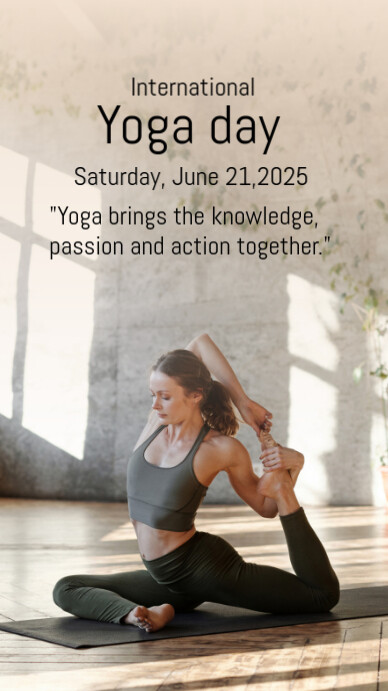 World yoga day Instagram Story template