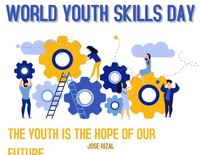 World youth skills day vector stock vector World Youth Skills Day Template | PosterMyWall