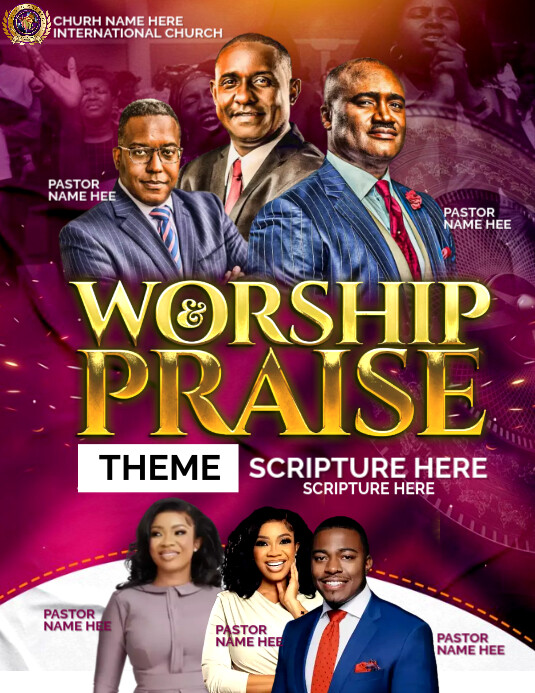 Plantilla de Worship and praise | PosterMyWall