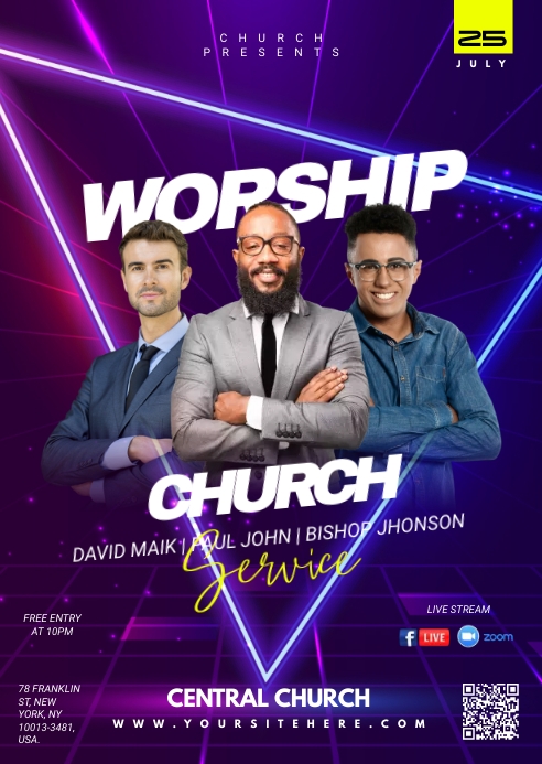 Worship church template A6