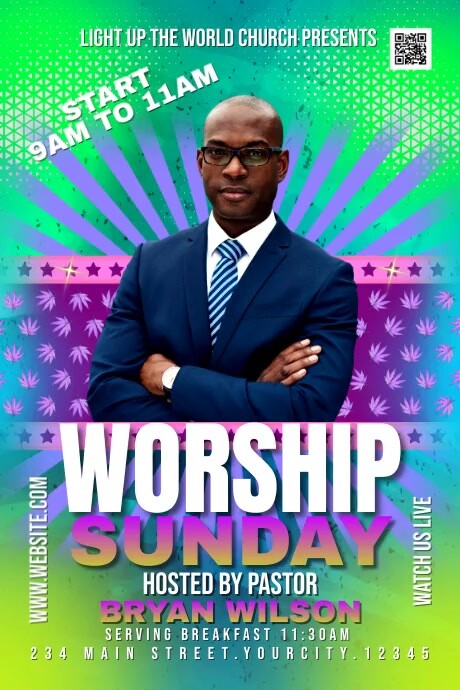 worship church Template. Poster