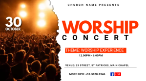 Blanco Worship Concert Event Презентация Template