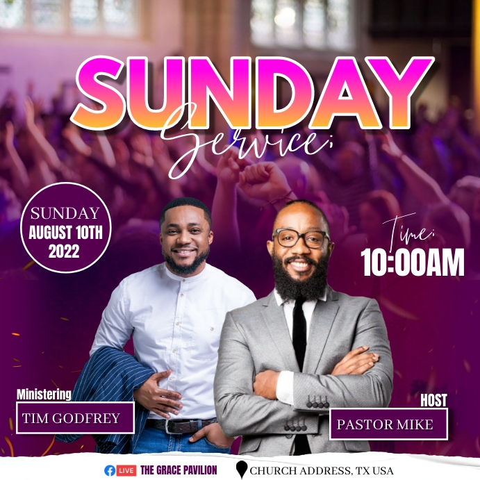 WORSHIP CONFERENCE FLYER 2022 (25) Instagram Plasing template