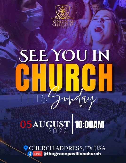 WORSHIP CONFERENCE FLYER 2022 (28) Folheto (US Letter) template