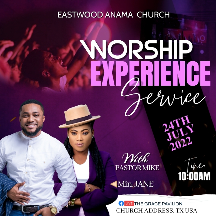 WORSHIP CONFERENCE FLYER 2022 (1) Wpis na Instagrama template
