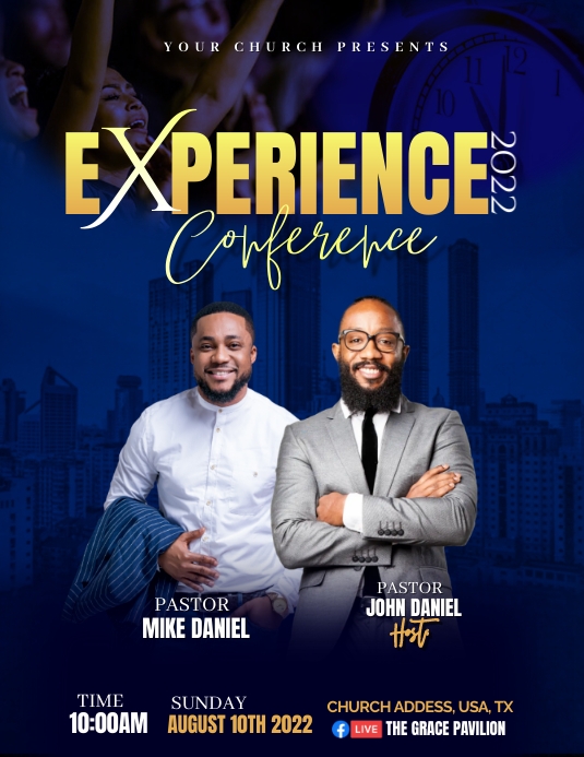 WORSHIP CONFERENCE FLYER 2022 (11) Ulotka (US Letter) template
