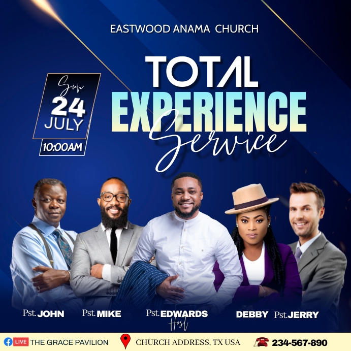 WORSHIP CONFERENCE FLYER 2022 (16) Wpis na Instagrama template