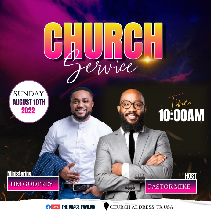 WORSHIP CONFERENCE FLYER 2022 (27) Wpis na Instagrama template