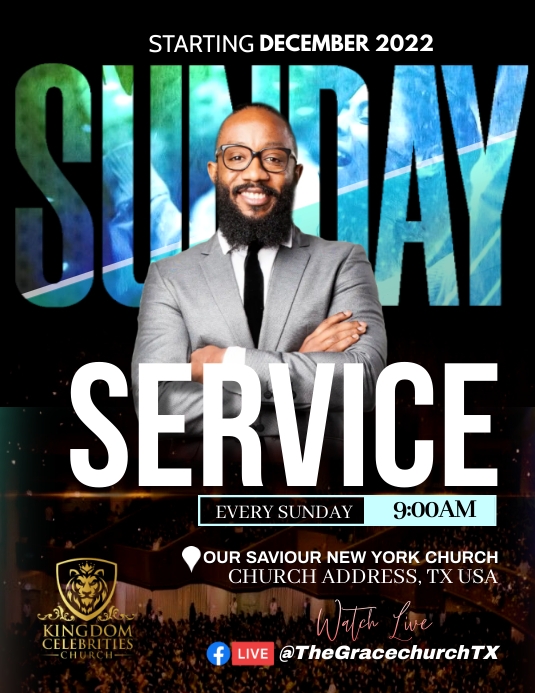 WORSHIP CONFERENCE FLYER 2022 (27) Ulotka (US Letter) template