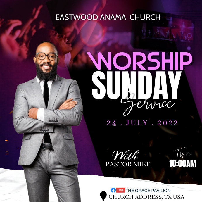 WORSHIP CONFERENCE FLYER 2022 (8) Instagram Post template