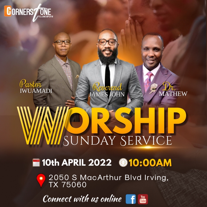 WORSHIP CONFERENCE FLYER Vierkant (1:1) template