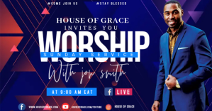 Lila Sunday Worship Service Umkhangiso we-Facebook Template