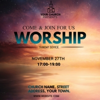 WORSHIP Template PosterMyWall