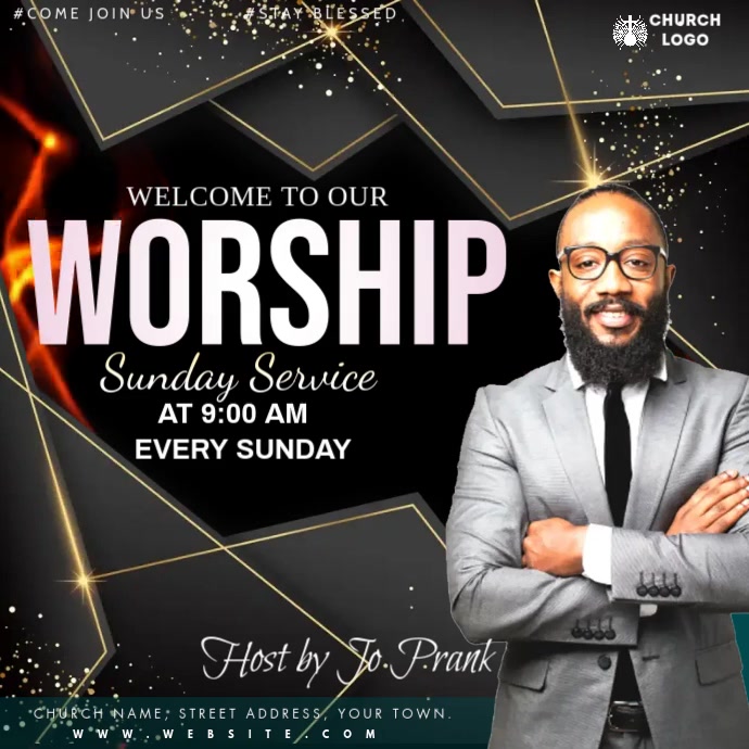 WORSHIP Template PosterMyWall