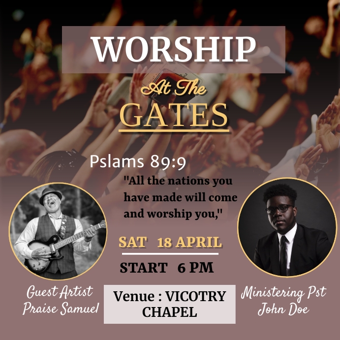 worship Instagram Post template