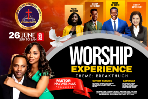 worship experience Rótulo template