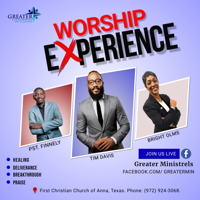 Worship experience Flyer Template Instagram Post