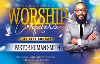 Worship eye catching design Tabloid template