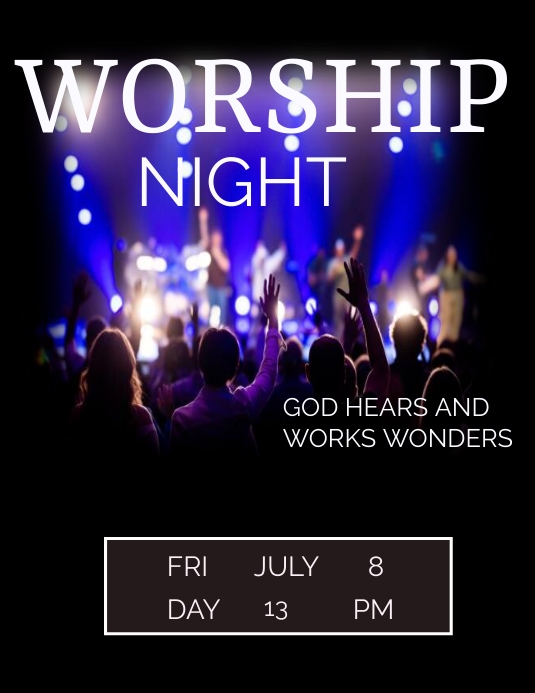 worship flyer template