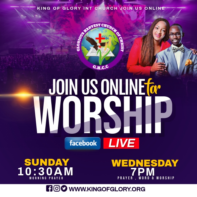 Worship flyer Publicação no Instagram template