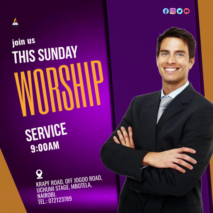 worship invite Template | PosterMyWall