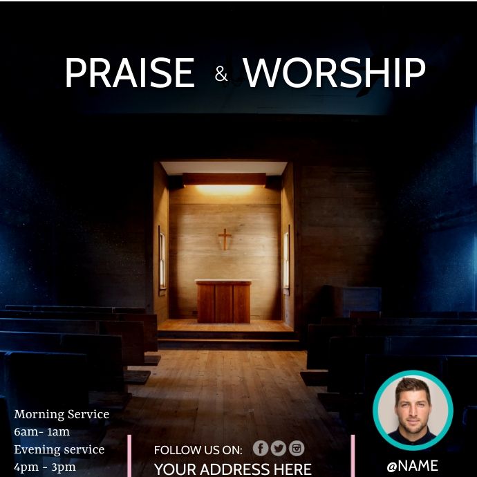 Copy of WORSHIP LOGO TEMPLATE.E | PosterMyWall