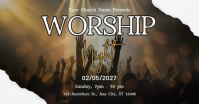 Worship Night Banner Imagem partilhada do Facebook template