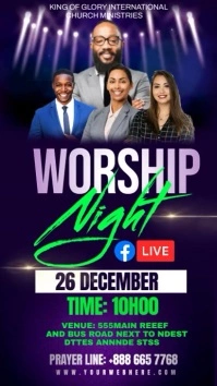 worship night Instagram Story template