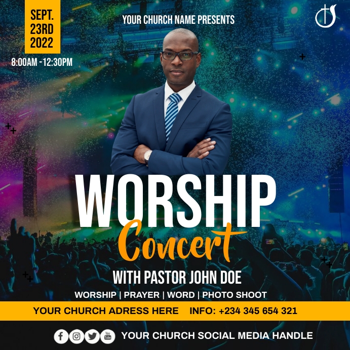 worship night Instagram Plasing template