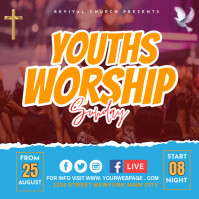 worship night flyers Instagram Post template