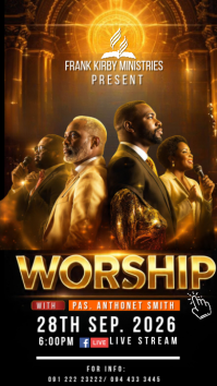 Worship Night Live Praise Event Instagram Story template