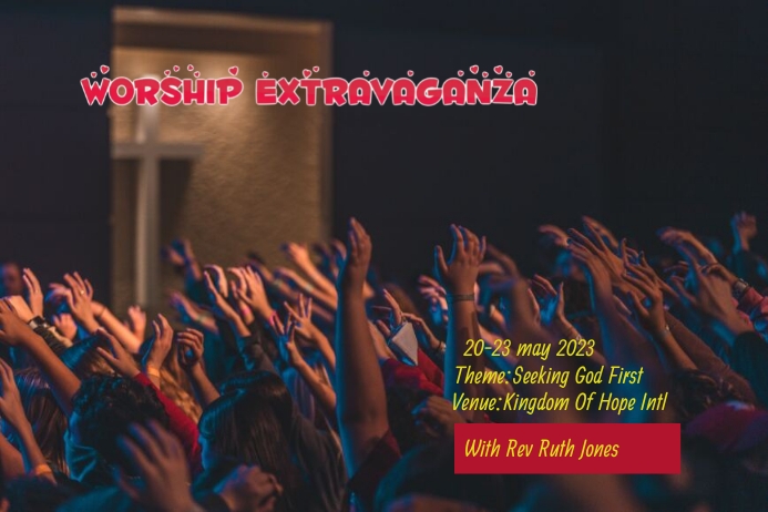 Worship poster template