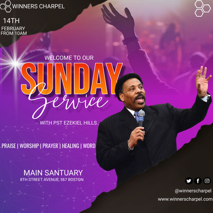 worship poster template