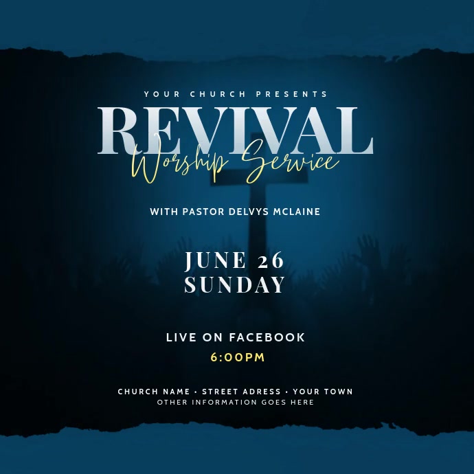 Worship Service Church Flyer Video Template PosterMyWall