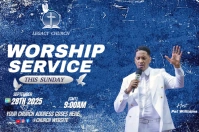 WORSHIP SERVICE Poster template