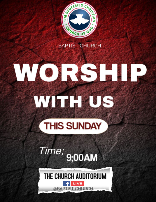 WORSHIP SERVICE Pamflet (VSA Brief) template