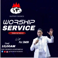 WORSHIP SERVICE Instagram Post template