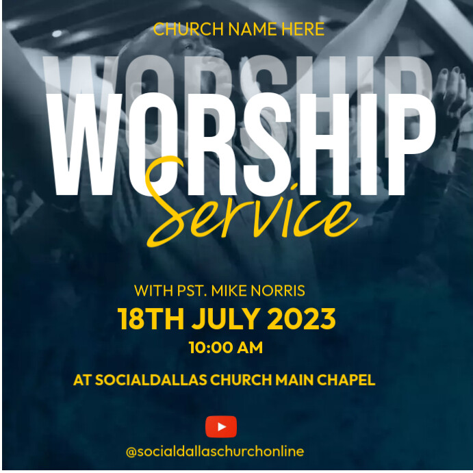 worship service Instagram Post template