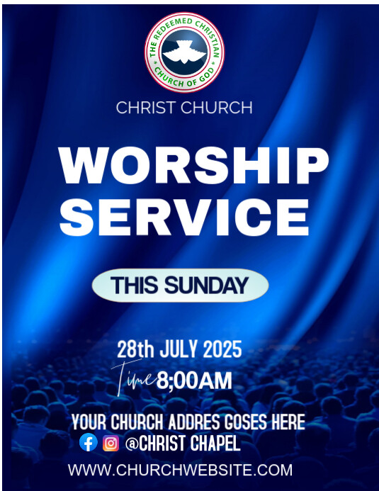WORSHIP SERVICE Pamflet (VSA Brief) template